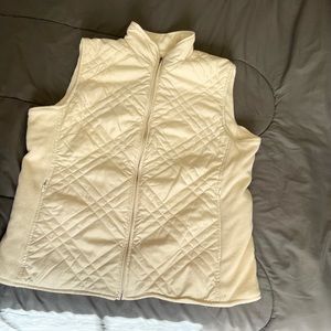 IZOD Reversible White Fleece Vest